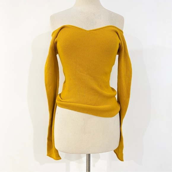 Lemaire V-neck off the shoulder wool top Made in Italy - Picture 4 of 8